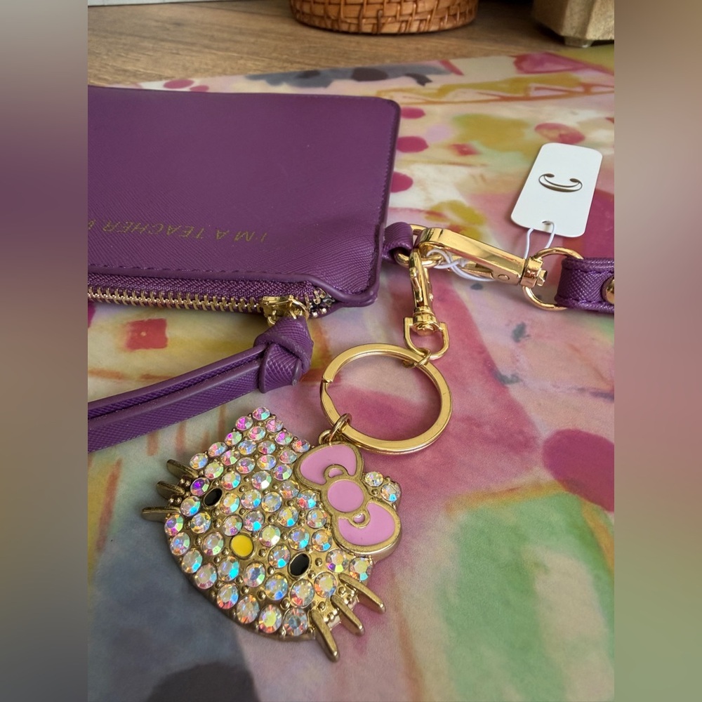 Teacher Appreciation Bundle - Wristlet, Hello Kitty Bag Charm & Pouch w/Gifts - Picture 3 of 8